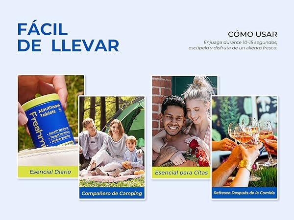 Tabletas de pasta de dientes blanqueadoras con nano-hidroxiapatita (NHA),y reparación de esmalte..