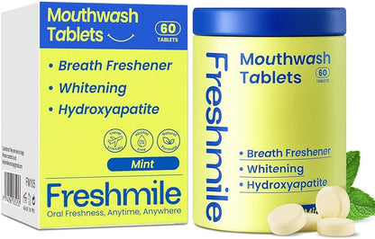 Tabletas de pasta de dientes blanqueadoras con nano-hidroxiapatita (NHA),y reparación de esmalte..