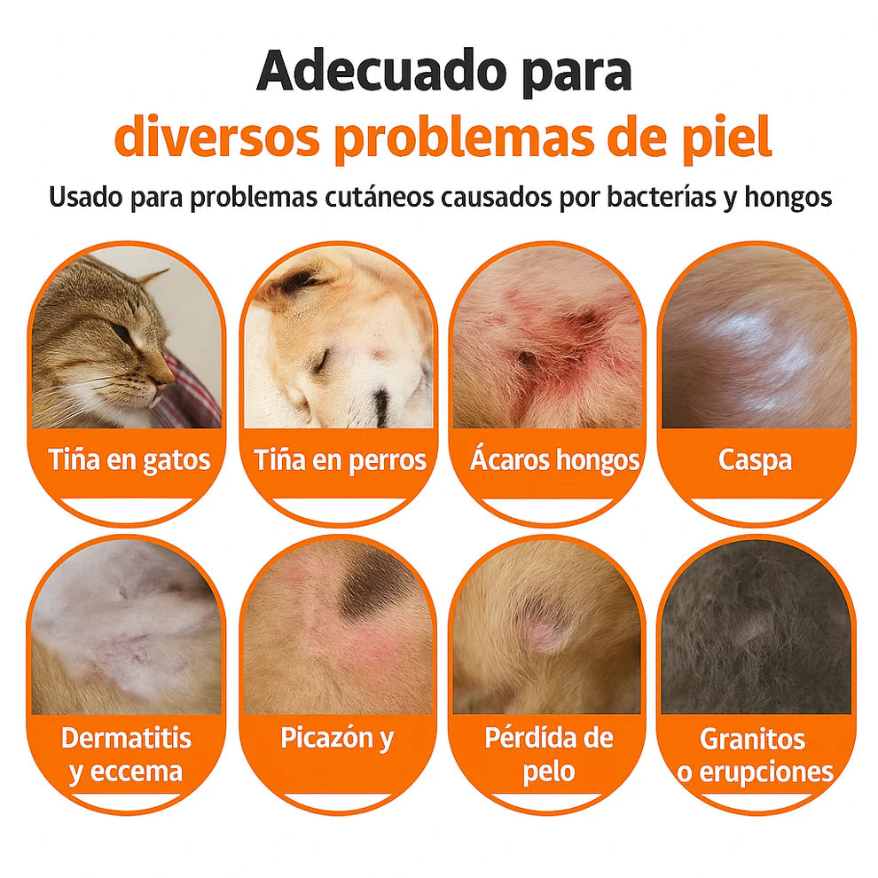 Spray Dermapet Alivio inmediato para la picazón y la irritación. Favorece la recuperación natural de piel y pelaje