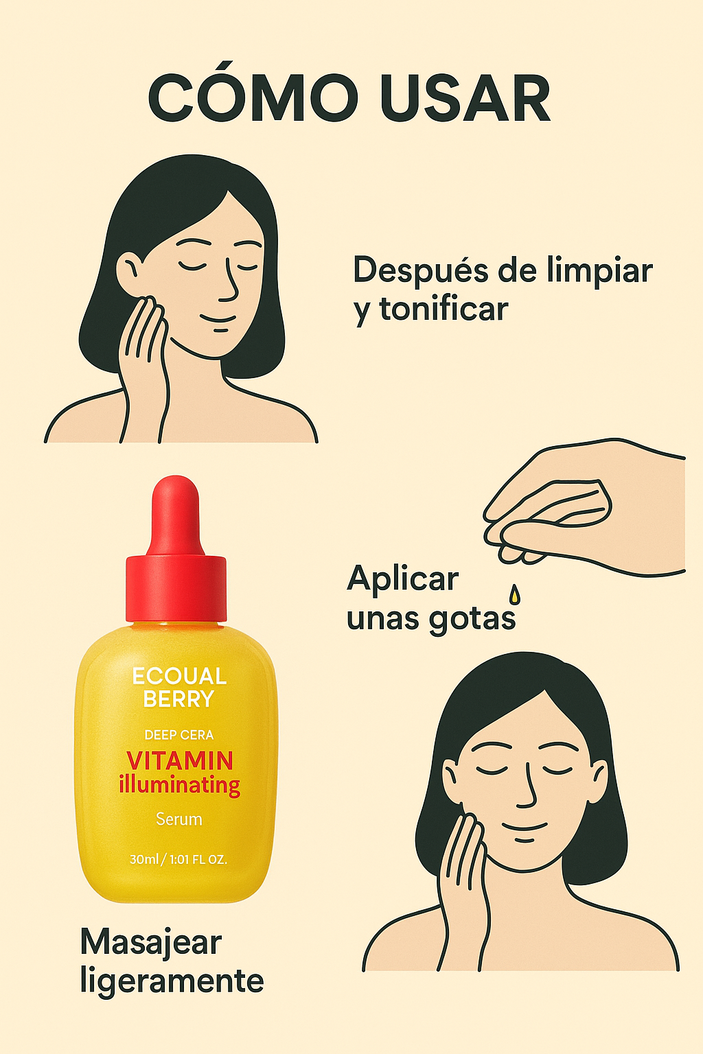 Aclarador y Iluminador con Vitamina C EQQUALBERRY