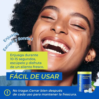 Tabletas de pasta de dientes blanqueadoras con nano-hidroxiapatita (NHA),y reparación de esmalte..