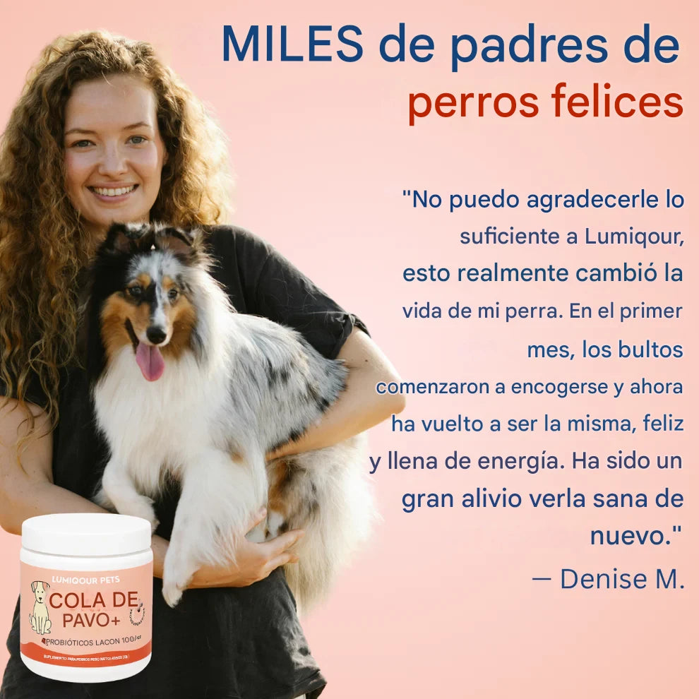 Probiótico de cola de pavo™ evita un cancer o tumor en tu cachorro